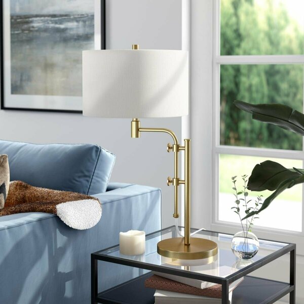 Henn & Hart Polly Height-Adjustable Brass Table Lamp TL0464
